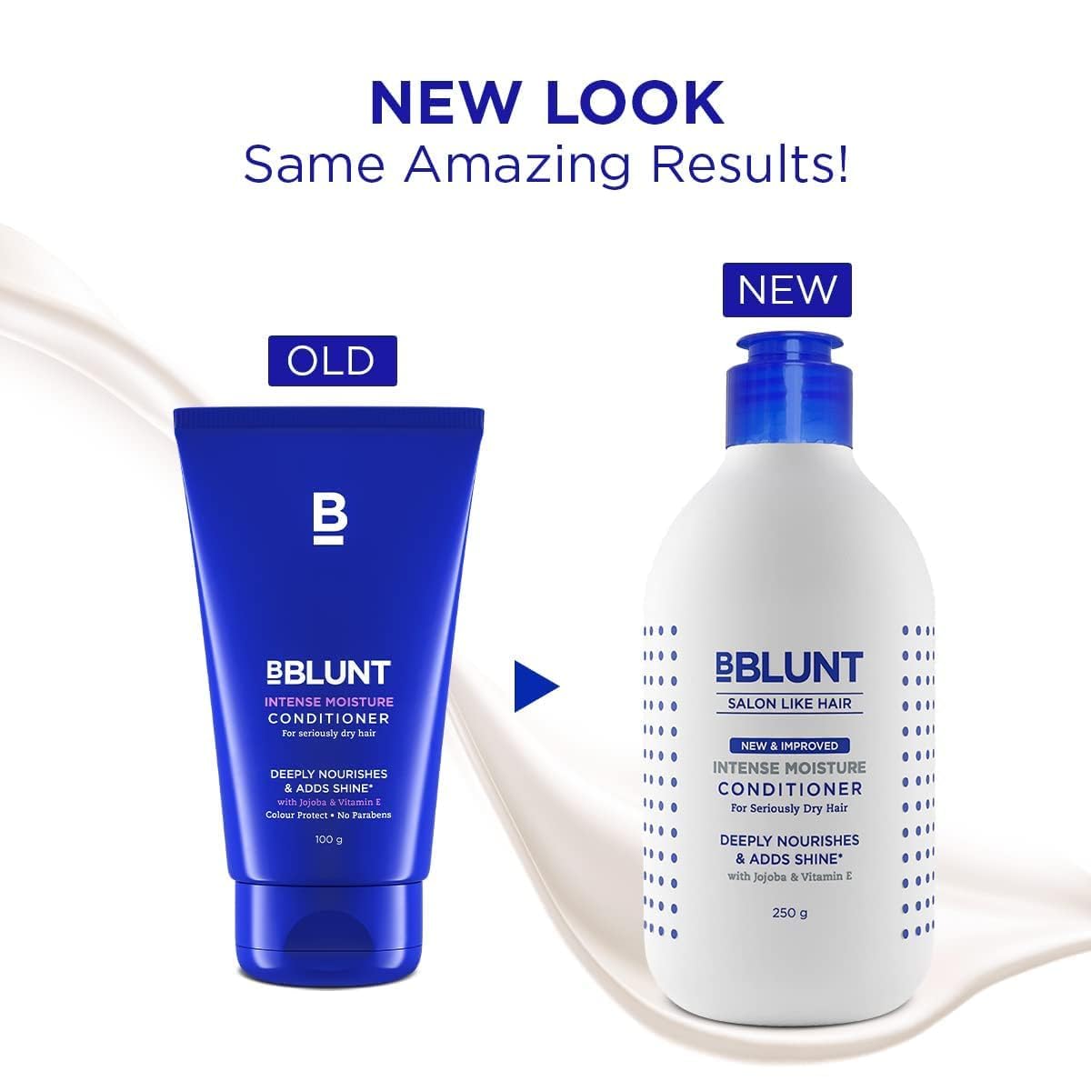 BBLUNT Intense Moisture Natural Hair Shampoo and Conditioner Combo for Women & Men's Dry Hair for Daily Use (300ml + 250g)