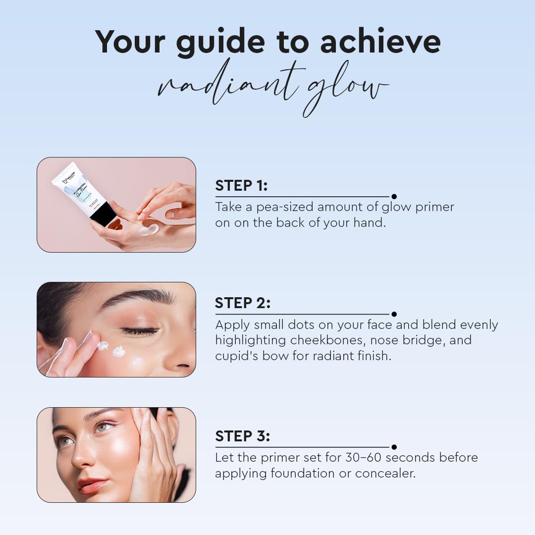 Million Colors Illuminating Strobe Cream for Face | Gold Strobe Cream + Primer + Face Highlighter | Hydrating Makeup Base with SPF |Infused With Niacinamide, Hyaluronic Acid, Jojoba Oil & Shea Butter for Radiant Skin 30ml