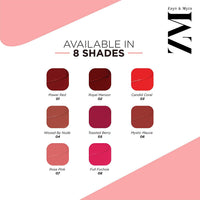 ZM Zayn & Myza Transfer-Proof Power Matte Finish Lip Colour I Smudge Proof & Water Resistant I Light Weight & Extremely Smooth Formula I Vegan - Full Fuchsia, 6 ml