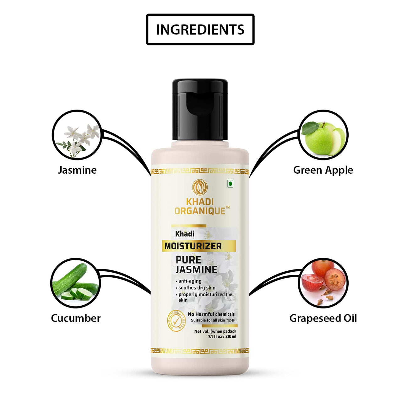 Khadi Organique Pure Jasmine Moisturizer Lotion Pack of 4