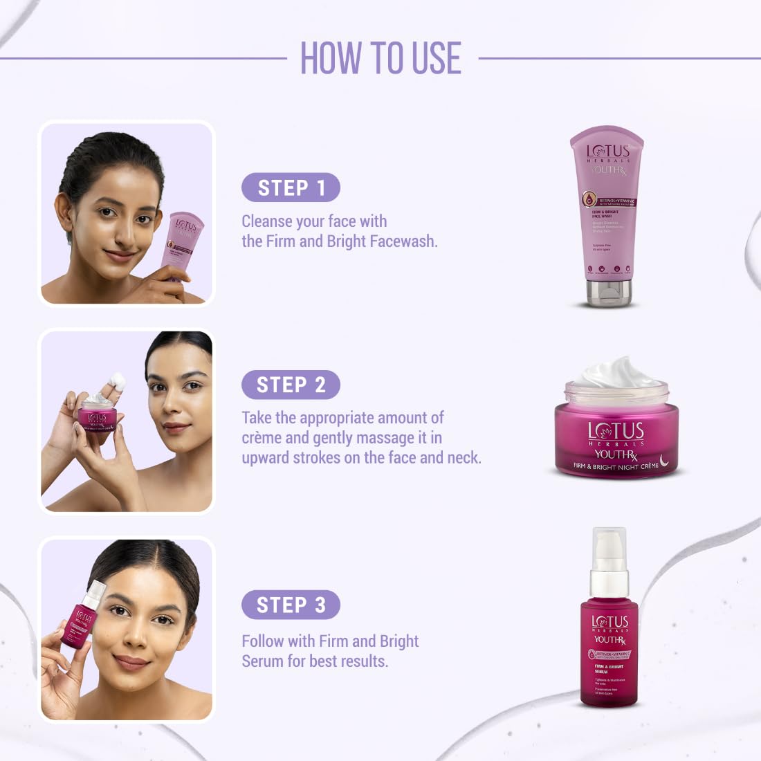 Lotus Herbals YouthRx Firm & Bright Cream | SPF 20 | PA+++ | Bakuchiol Retinol & Vitamin C | Anti Ageing & Brightening | 50g x Pack of 2