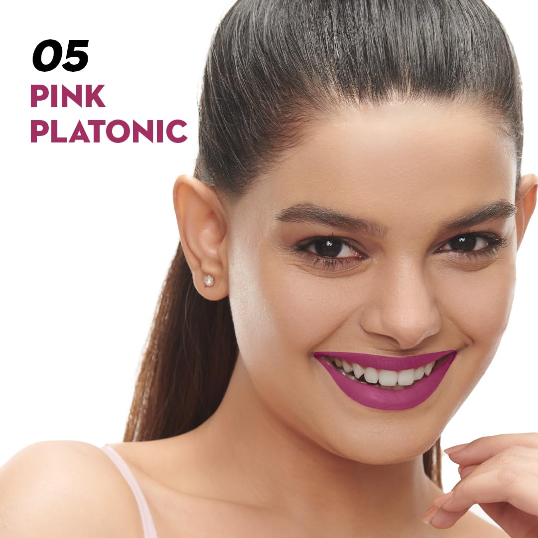 SUGAR Cosmetics LA LA Love Matte Liquid Lipstick | Lasts 18Hrs | Transferproof & Waterproof - 05 Pink Platonic