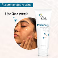 Fixderma Peelonate AHA Face Cleanser | Face Exfoliator| Uneven skin tone, Non-comedogenic formulation, Non-irritating skin cleanser, Reduces Rough & Dry skin-100ml