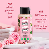 Love Beauty & Planet Moisturising Body Wash 400ml|| with Murumuru Butter & Rose|| Sulfate Free|| Paraben Free- Liquid Shower Gel