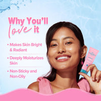 Aqualogica Radiance+ Oil-Free Moisturizer with Watermelon & Niacinamide for Deeply Nourished, Combination Skin, Oil-Free & Radiant Skin of Men & Women -100g