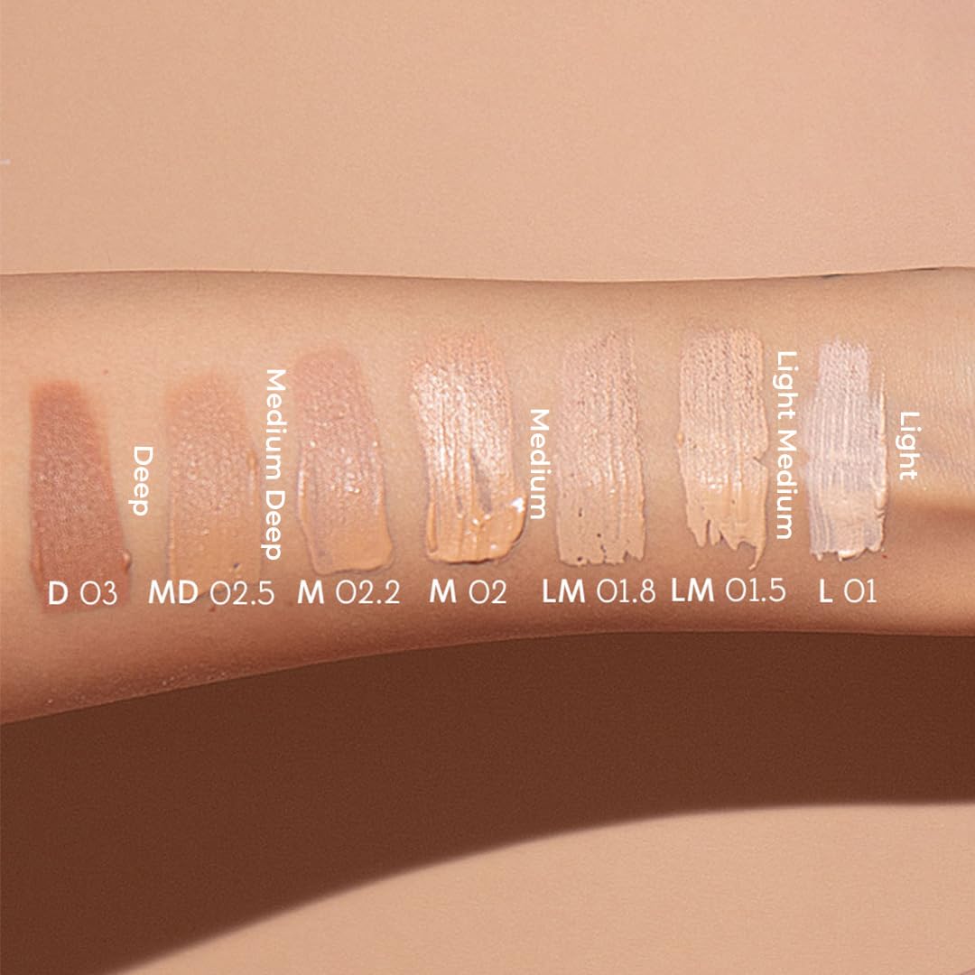 RUBY's ORGANICS Liquid Foundation for Face Makeup-Waterproof, Full Coverage Blendable, Long Lasting, Matte Finish and Poreless, Normal to Oily Skin, Vegan, Paraben and Silicon-Free, Shade Md2.5,30 Ml