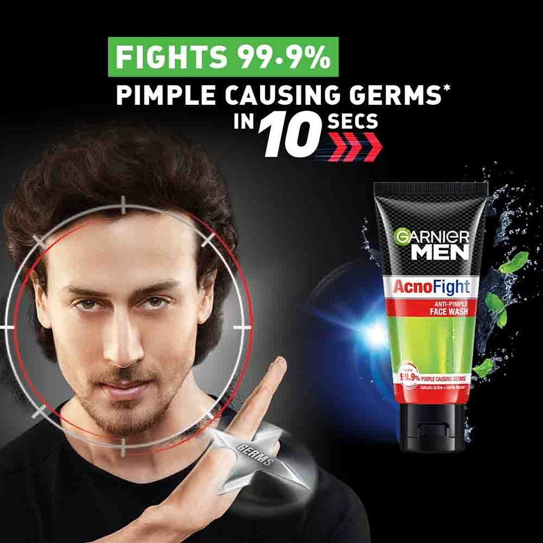 Garnier Men Acno Fight Anti-Pimple Facewash, 50gm