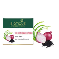 Biotique Bio Herbcolor Conditioning Hair Color, 50g + 110ml - Darkest Brown 3N (Pack of 1) & Biotique Onion Black Seed Hair Mask, Ideal for Hair Fall Control, 175g | Hair Nourishment, Hairfall control