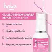 BAKE 5% Multi Peptide & 2% Ceramide Moisturizer with Hyaluronic Acid | Oil Free Barrier Repair Moisturizer | Lightweight & Non Sticky | 50g