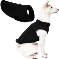 Gooby Fleece Vest Dog Sweater - Black, X-Small - Warm Pullover Fleece Dog Jacket with O-Ring Leash - Winter Small Dog Sweater Coat - Cold Weather Dog Clothes for Small Dogs Boy or Girl X-Small (Around 4-lb)