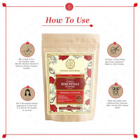 KHADI NATURAL Organic Rose Petals Powder Pack of 2 (2x100gm) 200gm