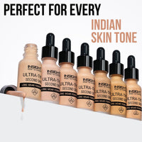 INSIGHT Cosmetics Ultra-Thin Second Skin Long Wear Liquid Matte Foundation For All Skin Types| Waterproof Full Coverage Long Lasting | Light Oil Free Face Makeup|20Ml(FD28-02), Pack Of 1