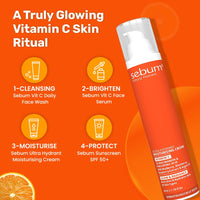 SEBUM Ultra Hydrant Moisturising Cream | 7.5% Vitamin C + Blueberry, Mulberry, Raspberry Extract & Argan Oil | Brightening & Radiance Boost for Uneven Skin Tone, Dull Skin, Hyperpigmentation | Vegan & Paraben-Free | Dermatologically Tested