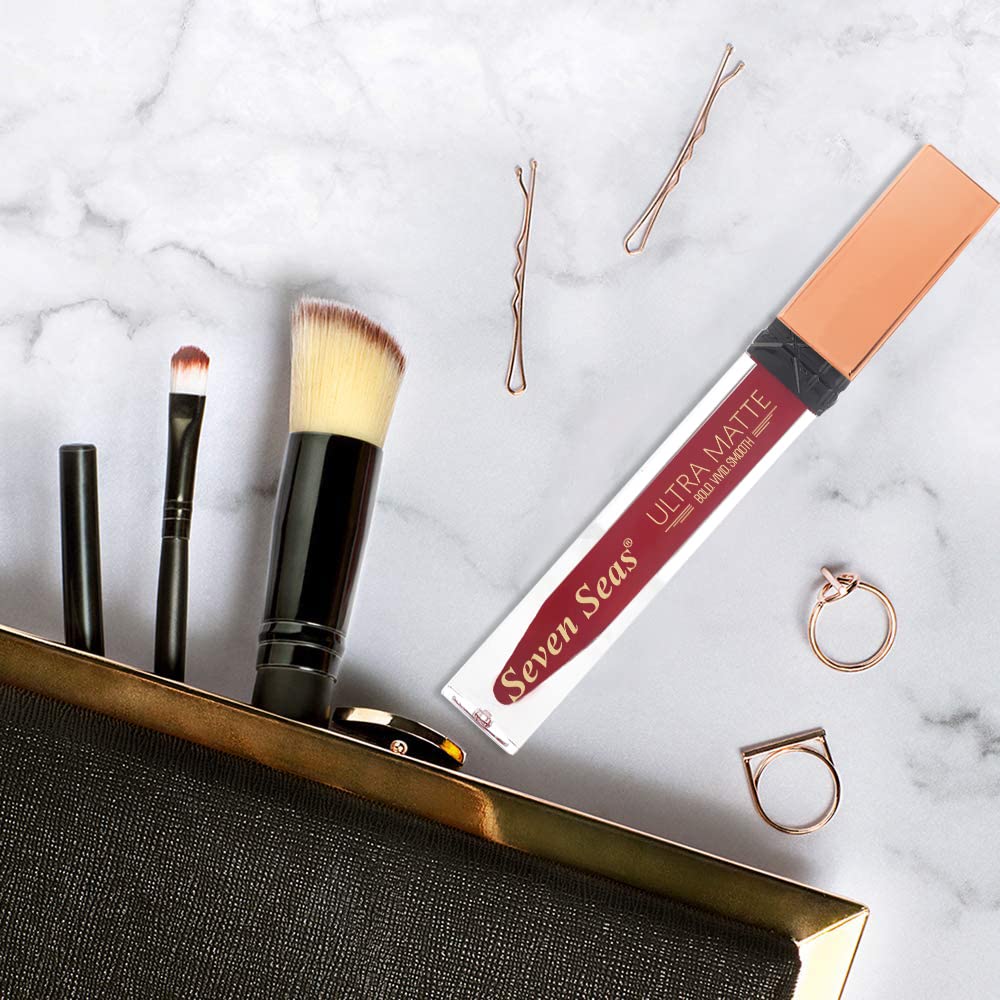 Seven Seas Ultra Matte Liquid Lipstick Trendy Nude Shade (Old Brick)