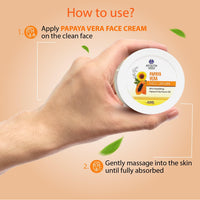 Ayouthveda Papaya Vera Face Cream for Blemish Free Clear Skin Net qty.- 50 g