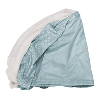 Furhaven Replacement Donut Dog Bed Cover Plush & Diamond Print Calming Cuddler, Machine Washable - Aqua, Large Donut Bed (Cover Only) 36.0