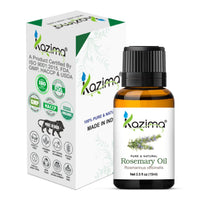 KAZIMA Combo of Rosemary Oil and Peppermint Oil - 100% Pure Essential Oil for Hair Growth, Skin Care, Aromatherapy, Muscles & Joints Pain, 15 ml each