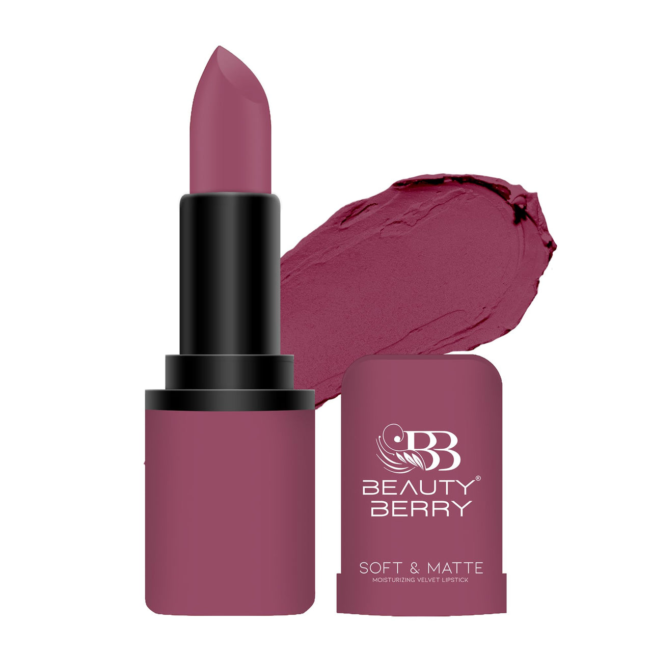 Beauty Berry Soft & Matte Moisturizing Velvet Lipstick For Women - Long-Lasting, Hydrating, High-Pigment Color. (Shade 15)