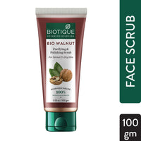 Biotique Bio Papaya Revitalizing Tan-Removal Scrub, 100g & Walnut Purifying & Polishing Scrub, 100g