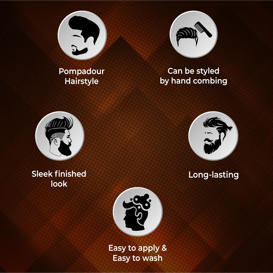 GATSBY Styling Pomade Wax Supreme Hold, 75 g,Brown