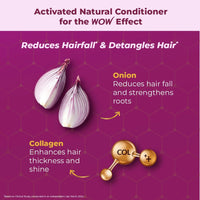 WOW Skin Science Red Onion Black Seed Oil Hair Conditioner with Red Onion Seed Oil Extract, Black Seed Oil & Hydrolyzed Wheat Protein - No Parabens, Mineral Oil, Silicones, Color & PEG - 500mL