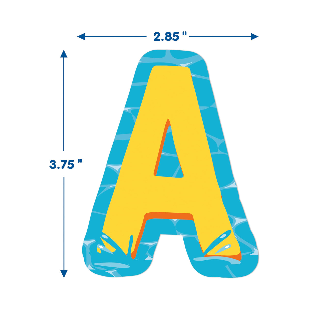 Eureka Seas The Day Letter, Number, Punctuation Mark, and Symbol Classroom Decorations for Teachers, 4" H, 182 Pieces, Blue