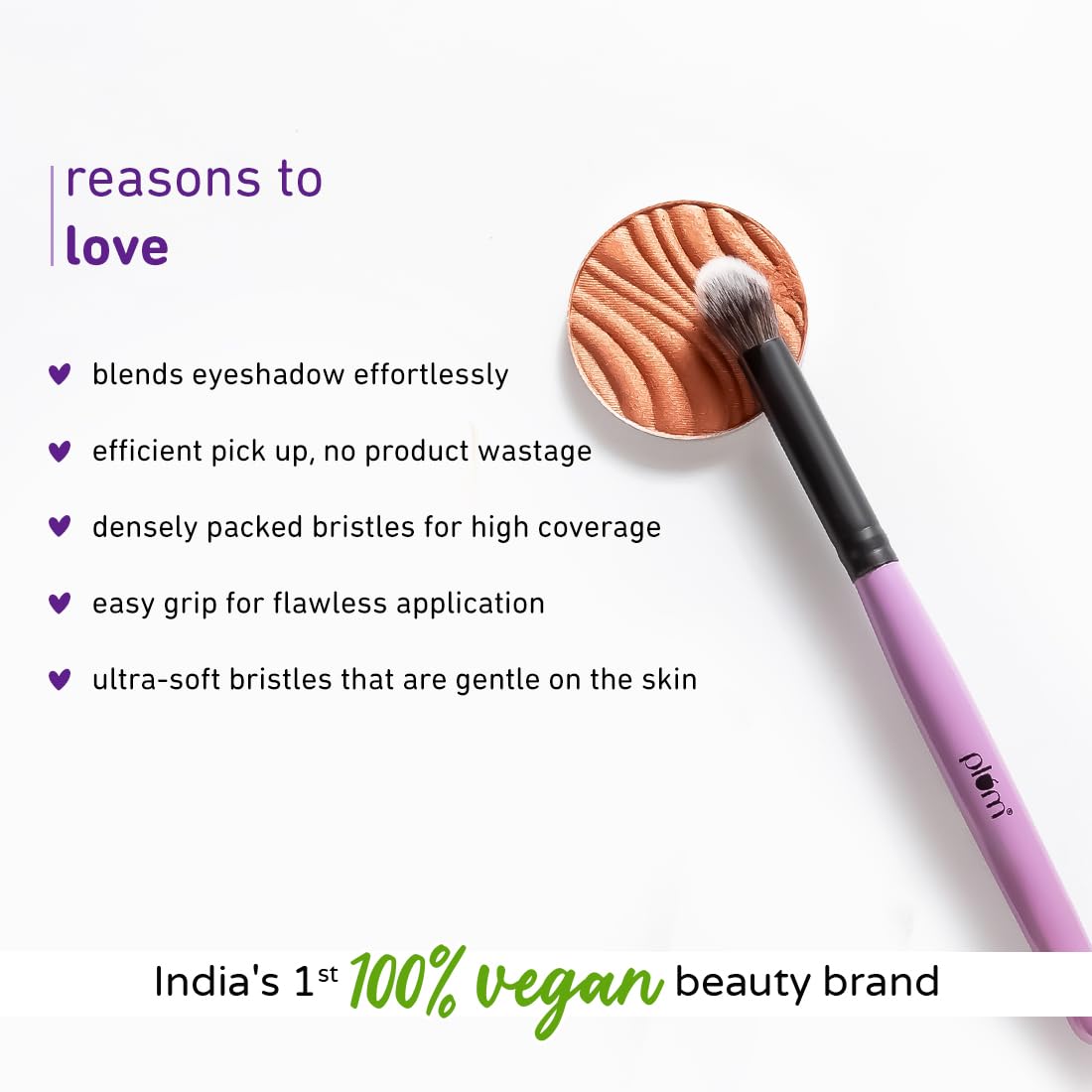 Plum Soft Blend Liner & Spoolie Brush | Ultra-soft Bristles | Flawless Application | Easy Pick-up | 06