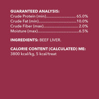 Wag Freeze-Dried Raw Single Ingredient Dog Treats, Beef Liver, 3.3oz