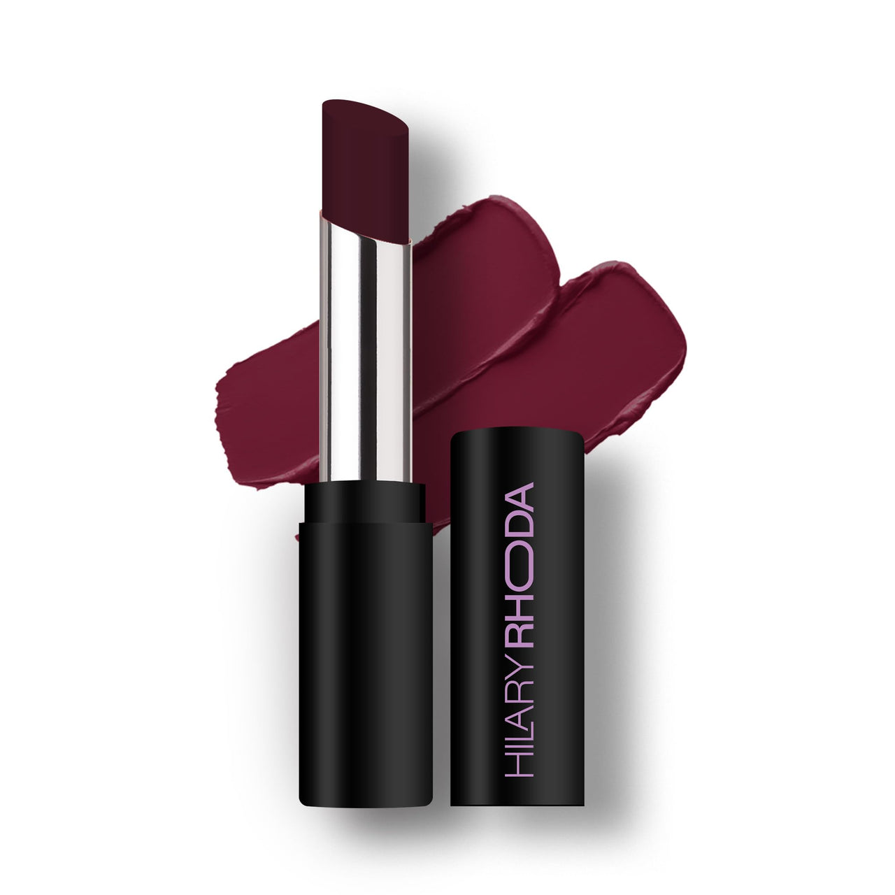Hilary Rhoda Power Stay NonTransfer Lipstick | Matte Finish | Infused with Vitamin E & Shea Butter | Lightweight & Highly Pigmented | Glides Easily & Smudge-Proof |3.2g (Perfect Plum - Shade 11)