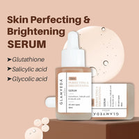 Glamveda Glutathione Skin Perfecting Face Serum with 2% ww Glycolic acid, 1% ww Salicylic acid for Glowing Skin | Brightening and Lightening Serum | 30ml