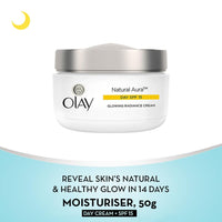 Olay Night Cream Natural White Fairness Night Moisturiser, 50g And Olay Day Cream Natural White Fairness Moisturiser SPF 24, 50g