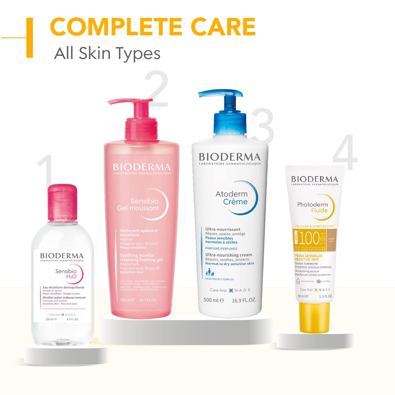 Bioderma Photoderm Aquafluide Claire Sunscreen SPF 100+ PA++++ | Tinted Sunscreen | 8H Hydration for Normal to Combination Skin | UVA & UVB Protection | Ultra Light & Moisturizing Texture, 40ml