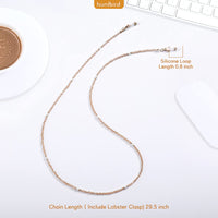 humlbird Mask Lanyard Eye Glasses String Holder Healing Crystal Beaded Eyeglass Necklace Chains with Pearl for Women Yellow