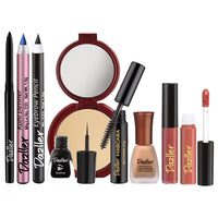 Dazller Mini Glam Kit - 8 in 1, Medium Skin Ton, Contains - Kajal & Kohl, Eyebrow Pencil, Eyeliner, Mascara, Foundation, Compact, Lipcolour (2)