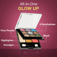 Hilary Rhoda Glow Up Face Palette | Face Palette with Blush, Highlighter, Face Powder & Eyeshadows | Highly Pigmented Face Palette | Available in 4 Variants | 20.6g (Shade 02)