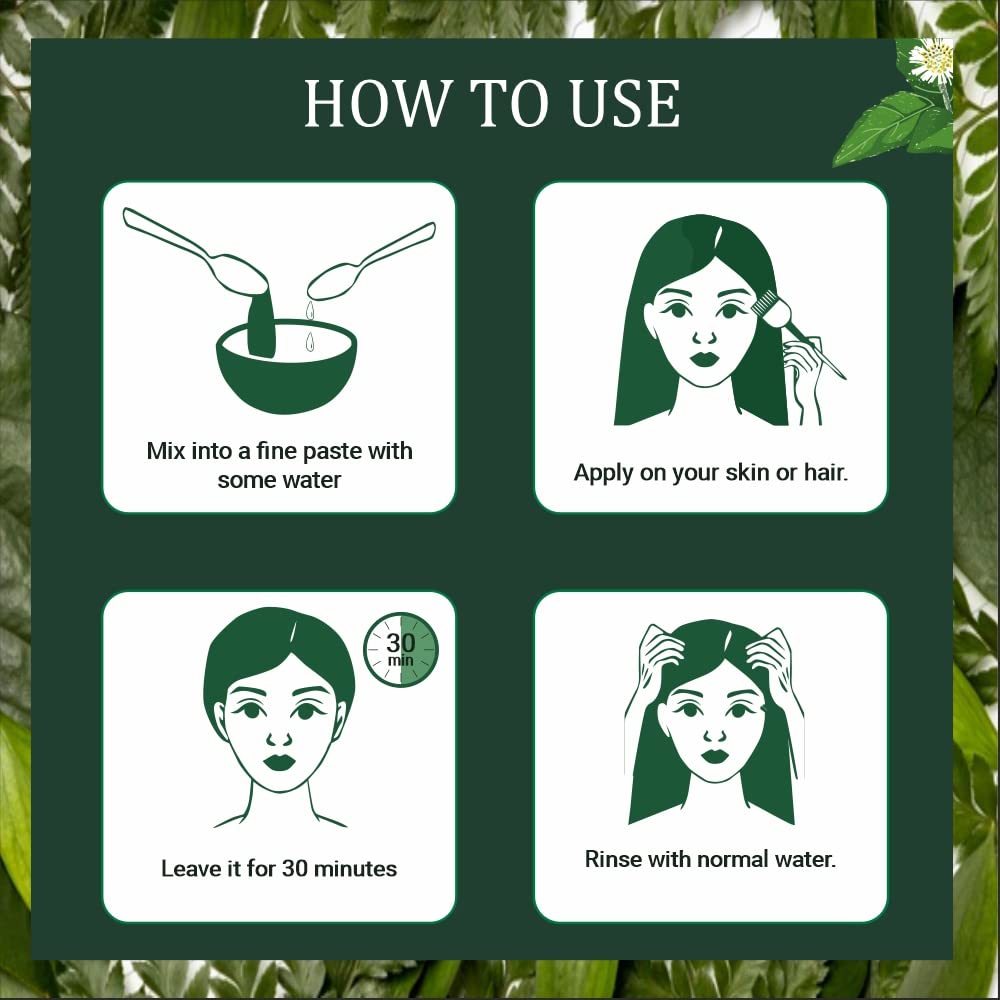 INDUS VALLEY Combo Of Organic Amla Powder | Indian Gooseberry, Bhringraj Powder | Eclipta alba & Brahmi Powder | Bacopa monnieri (100g *3=300)