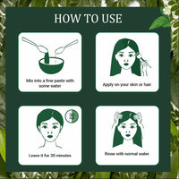 INDUS VALLEY Bio Organic Natural Brahmi Powder | Bacopa monnieri With Bhringraj Powder | Eclipta alba for Hair Care - (100g*2=200g)