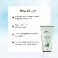 Globus Naturals Crack Cream for Dry Cracked Heels & Feet Enriched with Aloe Vera, Almond & Anantmool, Suitable For All Skin Types, 100g (pack of 1)