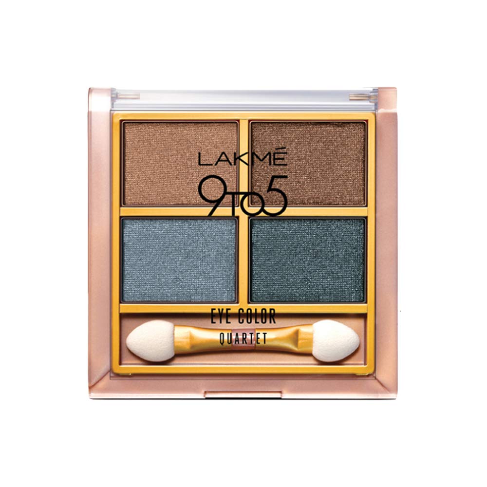 Lakmé 9 to 5 Eye Color Quartet Eye Shadow, Smokey Glam, 7 g