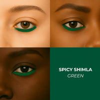 LoveChild Masaba Colored Kajal, Spicy Shimla (Green)- Intense Color, Smooth Glide, Waterproof, Smudge-Proof Eye Pencil with Almond Oil, 0.3 g