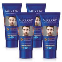 Meglow| Skin Brightening & Whitening Cream For Men | Face Cream For Glowing Skin with Vitamin E | Reduces Dark Spots, Prevents Pigmentation | Pack of 4 (15g each)