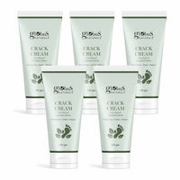 Globus Naturals Crack Cream for Dry Cracked Heels & Feet Enriched with Aloe Vera, Almond & Anantmool, Suitable For All Skin Types, 100g (pack of 5)