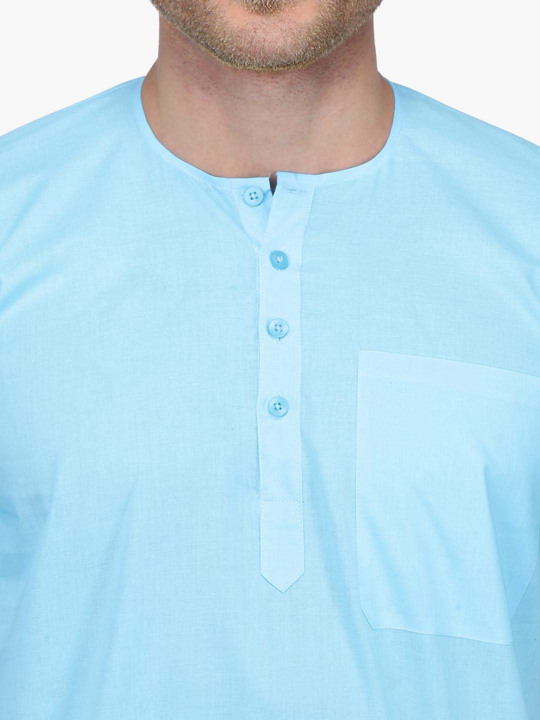 Rajubhai Hargovindas Men's  White Fine Cotton Short Kurta | Pack of 4 |