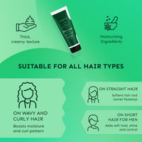 Arata Styling Hair Cream | For All Hair Types |Reduces Frizz & Tames Flyaways | Adds Soft Hold and Control to Short Hair | No Sulphate,Paraben,Silicone | 50ml