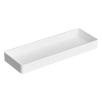 Basics Rectangular Plastic Desk Organizer, Half Accessory Tray, White