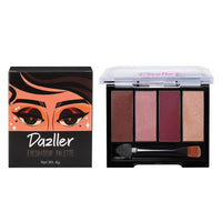 DAZLLER Mystical Magic Shimmery Eyeshadow Powder Palette - Mini, 4G, D4-Es4, Lightweight, Even Blending, Rich Pigments,Vibrant Hues, Assorted