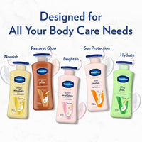 Vaseline Aloe Fresh Body Lotion,24 HR Long Lasting Moisturisation with Aloe Vera extract and Menthol, 600ml