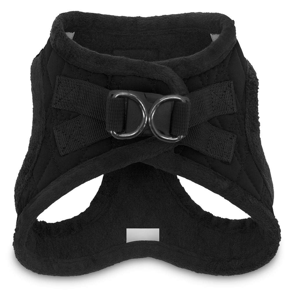 Voyager Step-In Plush Dog Harness – Soft Plush, Step In Vest Harness for Small and Medium Dogs by Best Pet Supplies - Harness (Black Plush), M (Chest: 16 - 18") Harness (Black Plush) M (Chest: 16 - 18")