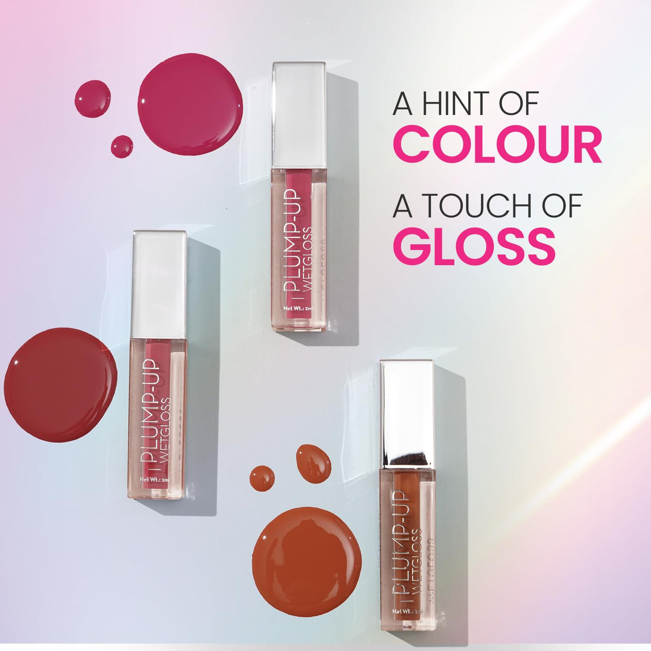 Swiss Beauty Plump-Up Wet Lightweight Lip Gloss With High Shine Glossy Finish For Fuller And Plump Lips | Shade- Mauve Muse, 2Ml|