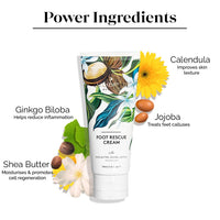 LuxaDerme Korean Foot Rescue Cream | Moisturizes and Soothes Cracked, Calloused, Dry Feet | Enriched with Shea Butter, Jojoba & Jasmine for Soft and Supple Skin from Heel to Toe | 50 ml